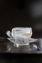 Load image into Gallery viewer, Italian Glass Espresso Cups &amp; Saucers - 3 oz. - Set of 6