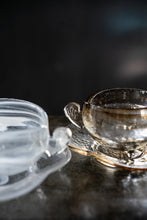 Load image into Gallery viewer, Italian Glass Espresso Cups &amp; Saucers - 3 oz. - Set of 6